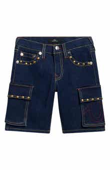 True Religion Kids' Cargo Denim Shorts
