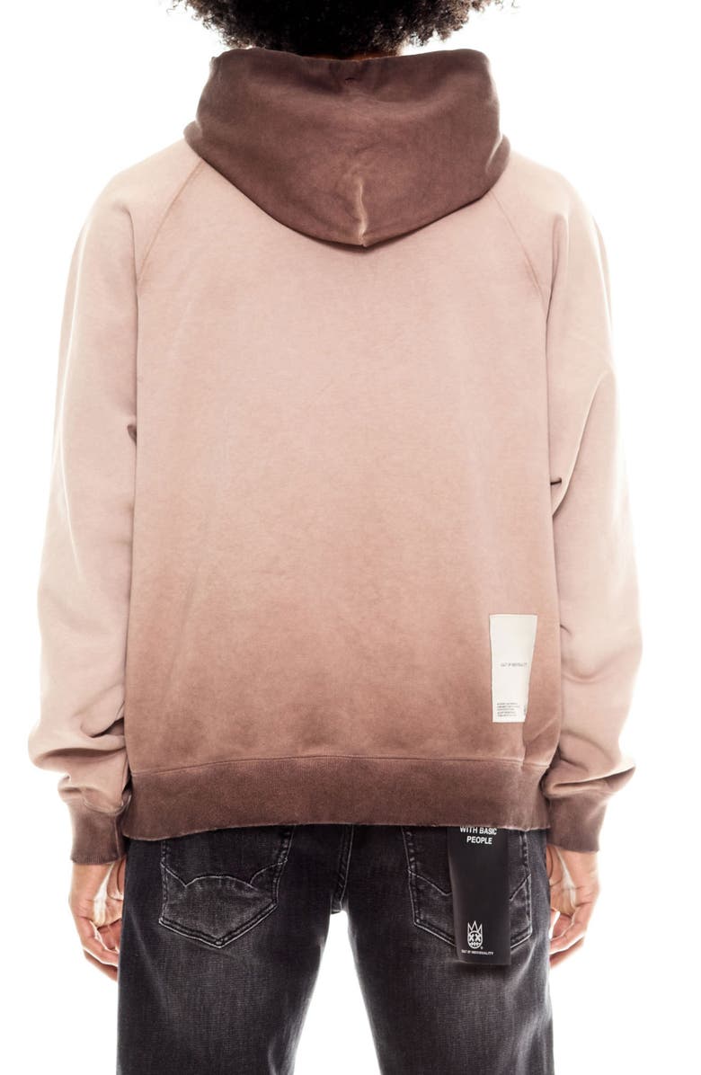 Cult of Individuality Distressed Two-Tone Hoodie, Alternate, color, Vintage Brown