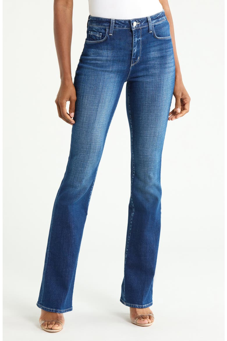Selma High Waist Sleek Baby Bootcut Jeans, Main, color, BEACON