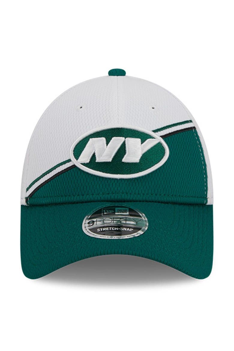 Men's New Era  White/Green New York Jets 2023 Sideline 9FORTY Adjustable Hat, Alternate, color, White
