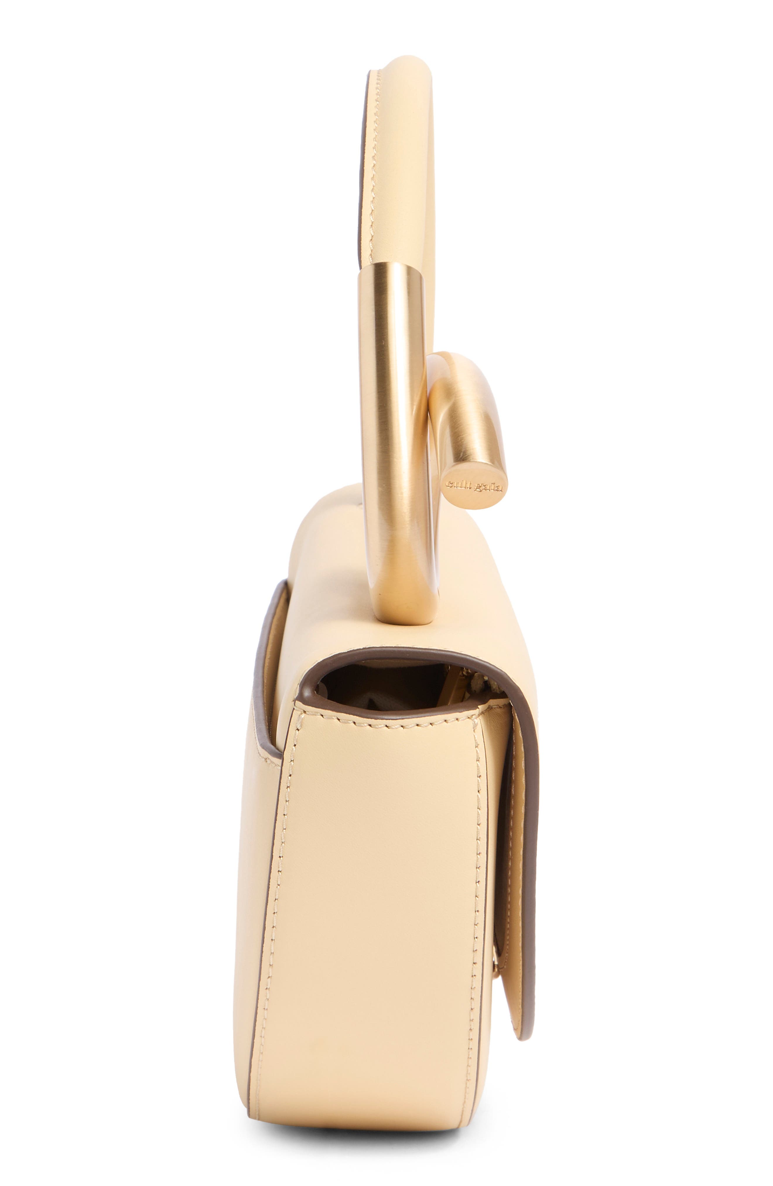 Cult Gaia Azariah Leather Top Handle Bag, Alternate, color, Sabbia