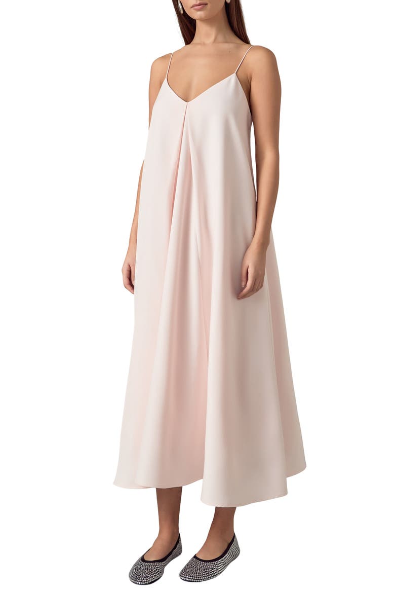 Godet Maxi Dress, Main, color, PINK