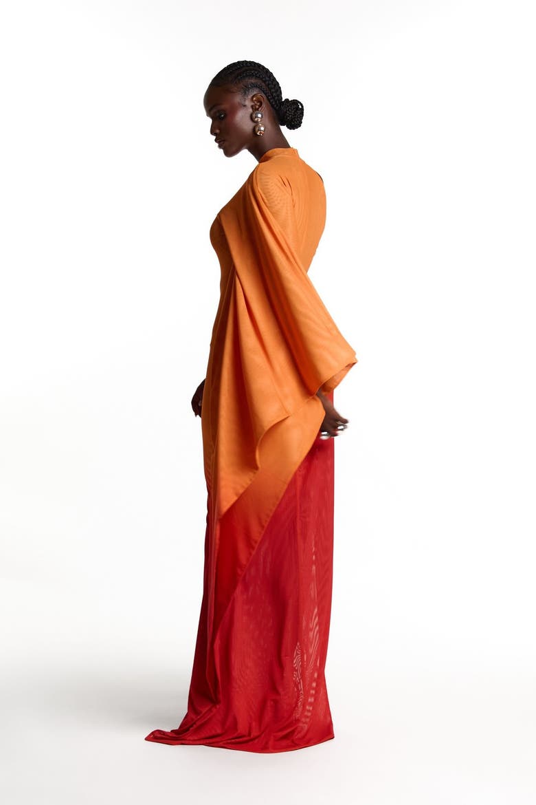 Sahara Kaftan Maxi Dress, Alternate, color, Orange