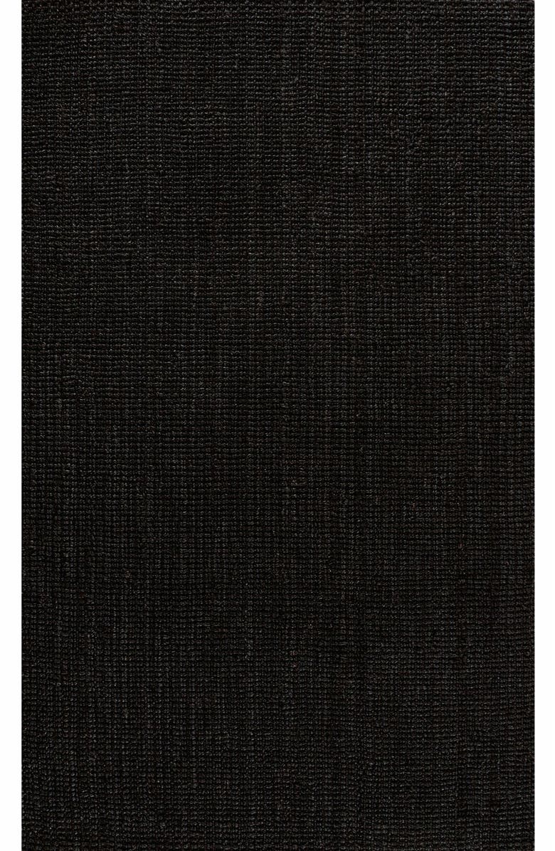 JONATHAN Y Pata Hand Woven Chunky Jute Area Rug, Main, color, Black