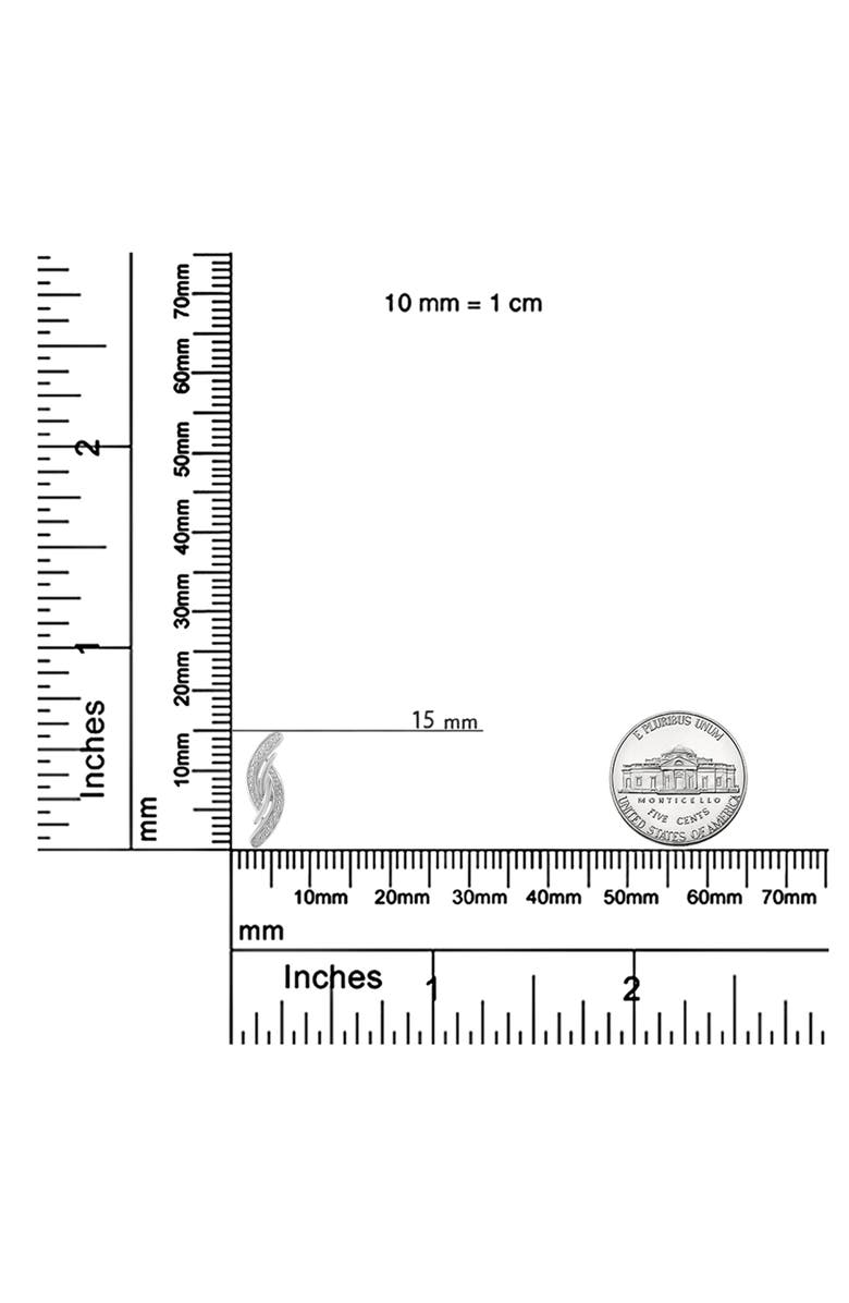 Haus of Brilliance Silver Diamond Accent Bypass Curve 18" Pendant Necklace, Alternate, color, White