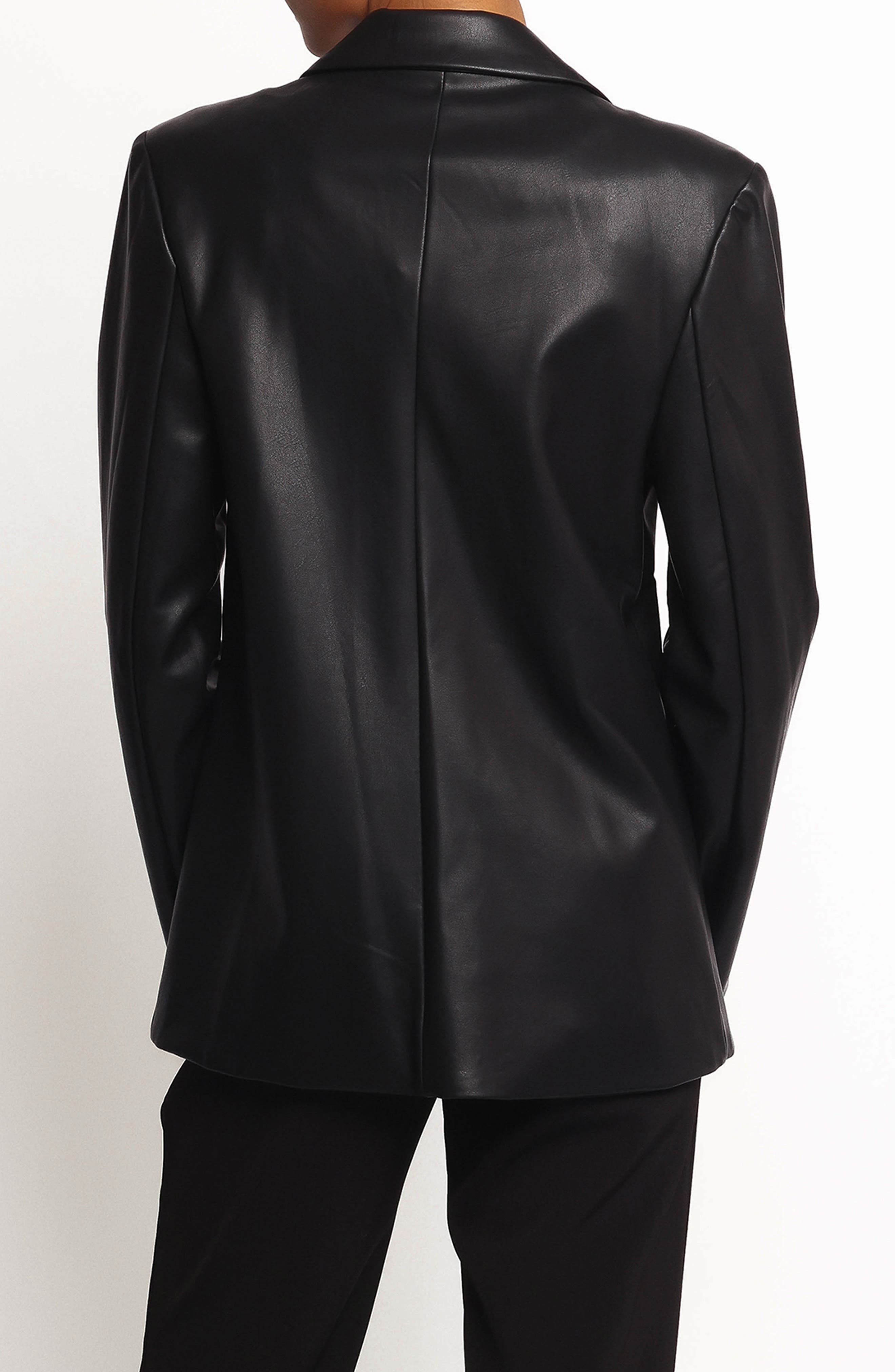 Jamie Faux Leather Blazer - image 2