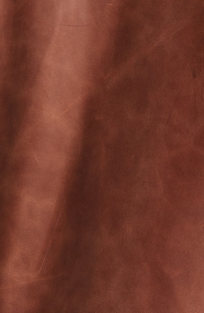 Eleventy Leather Biker Jacket, Alternate, color, Brown