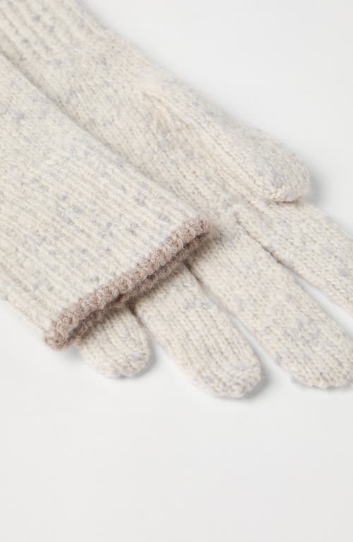 Brunello Cucinelli Ribbed-cuff Knit Gloves In White