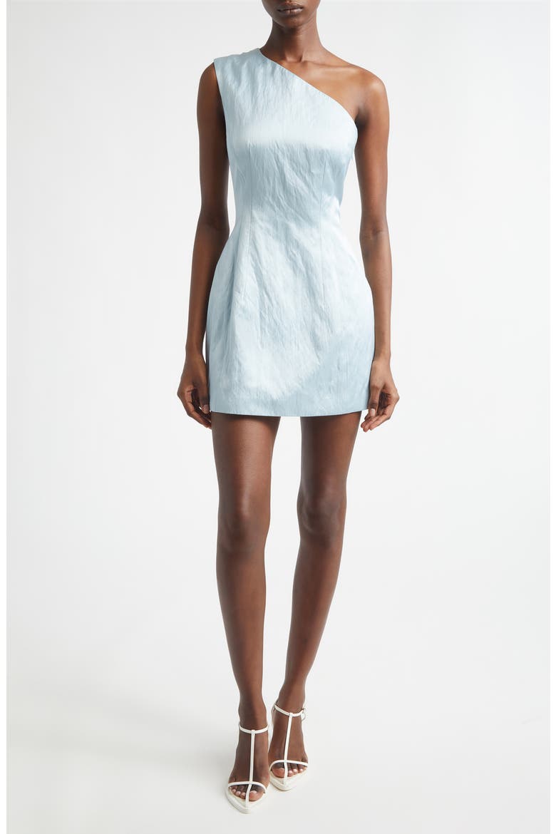 Naya Metallic One-Shoulder Minidress, Main, color, MARINE LAYER