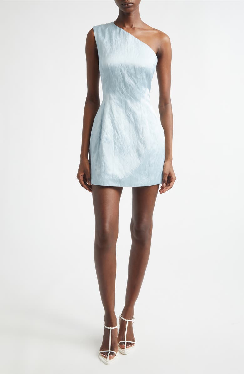 A.L.C. Naya Metallic One-Shoulder Minidress, Main, color, Marine Layer