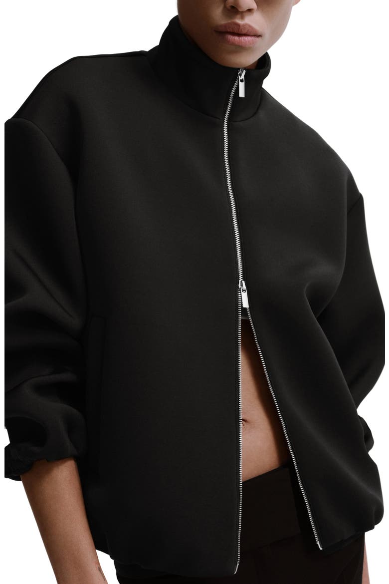 Oversized Bomber Jacket, Main, color, BLACK