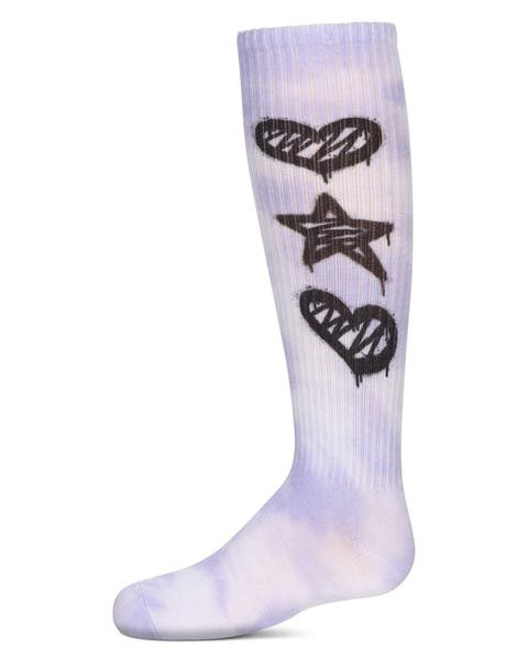 Tie Dye Graffiti Shapes Knee High Socks (Little Kid & Big Kid)