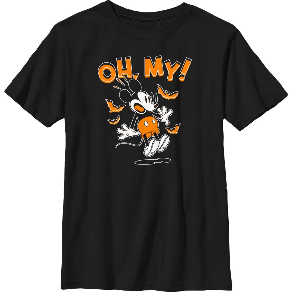 Mickey & Friends Boy's Mickey Halloween Oh My Graphic T-shirt In Black