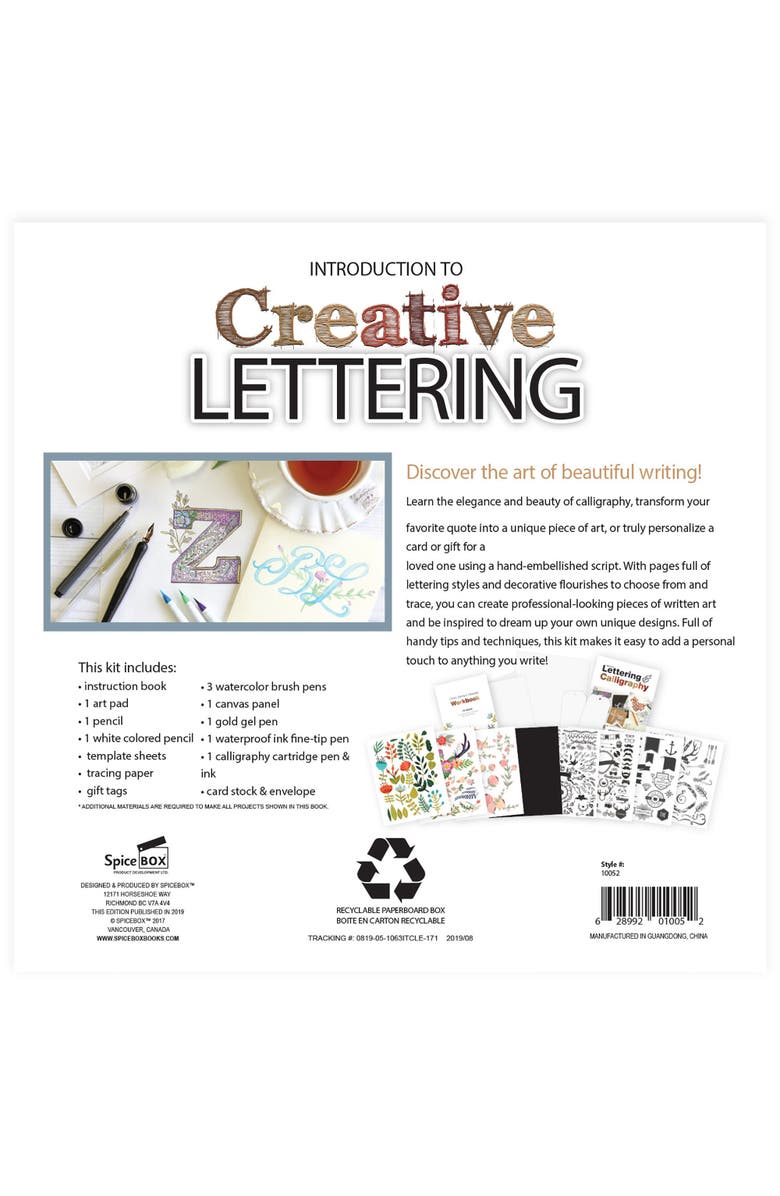 Introduction To Creative Lettering Kit Unleash Your Inner Artist, Alternate, color, 