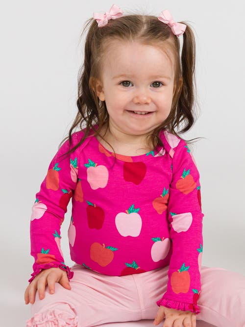 Rufflebutts Baby/toddler Girls Knit Long Sleeve Ruffle Layering Bodysuit In Multi
