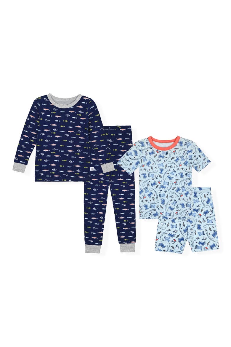 Kids' Assorted 2-Pack Print Fitted Two-Piece Pajamas, Main, color, BLUE