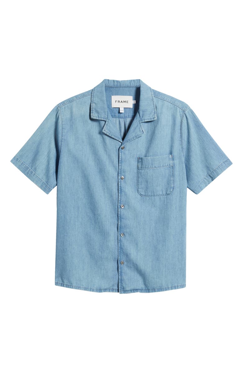 FRAME Chambray Camp Shirt, Alternate, color,