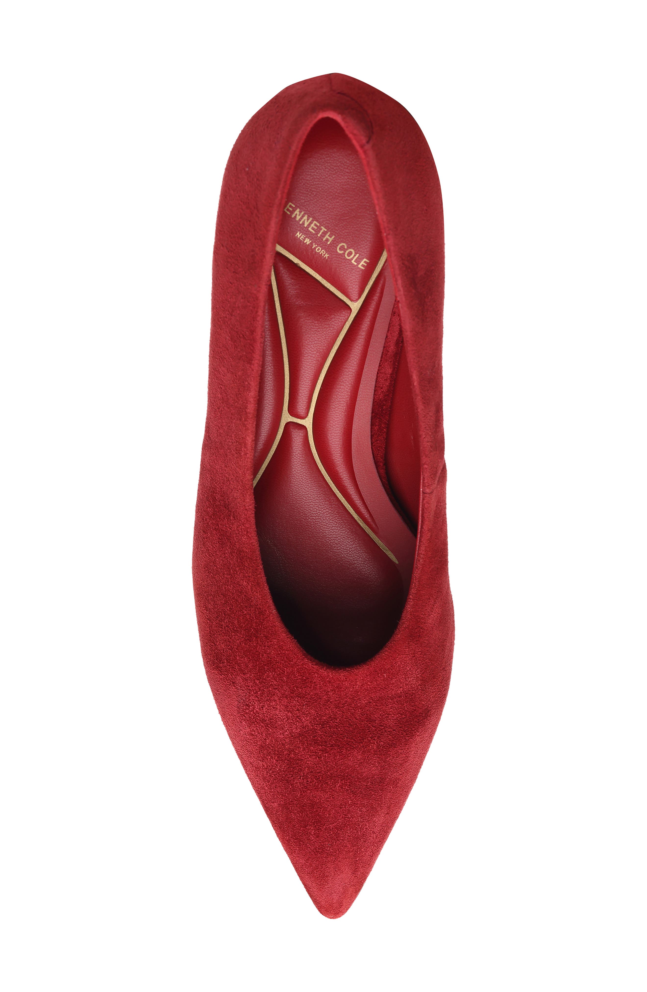Ophelia Pointed Toe Pump, Alternate, color, RED SUEDE