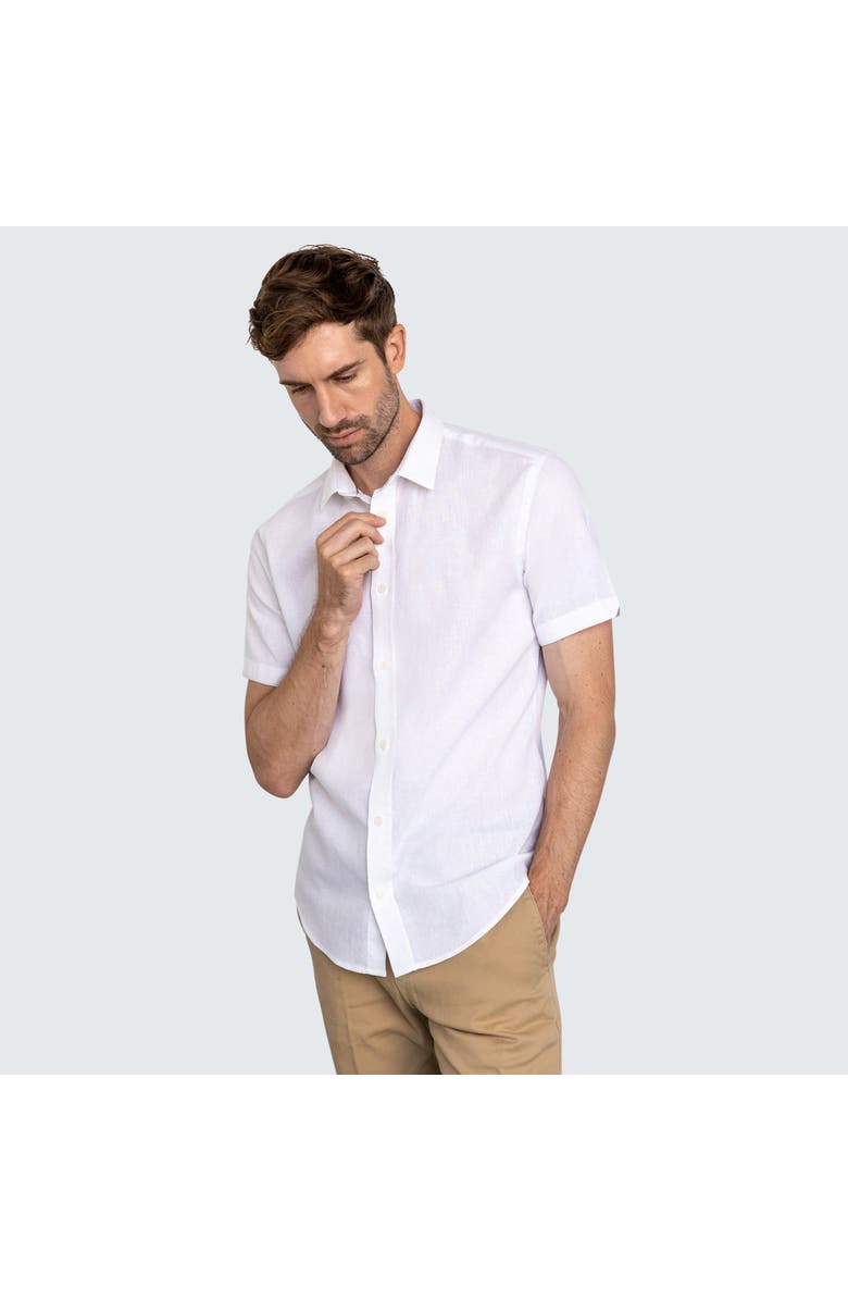 Vustra Linen Fabric Short Sleeve Shirt, Main, color, 