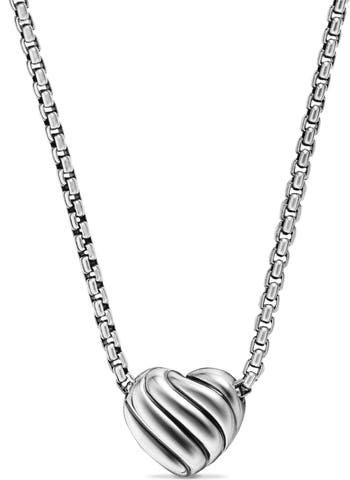 Diamond Puffy Heart Pendant Necklace