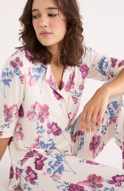 Nordstrom Rack Tranquility Long Sleeve Shirt & Pants Two-piece Pajama Set In Animal Print