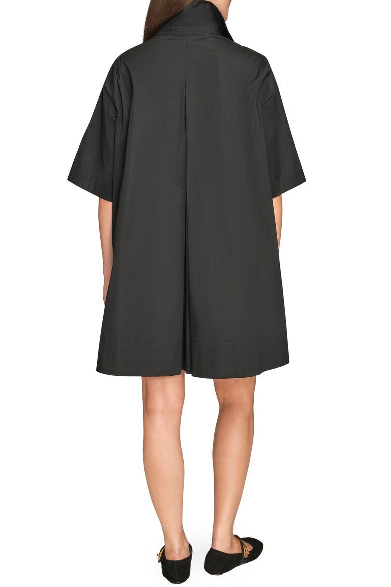 Elbow Sleeve Collar Dress, Alternate, color, BLACK