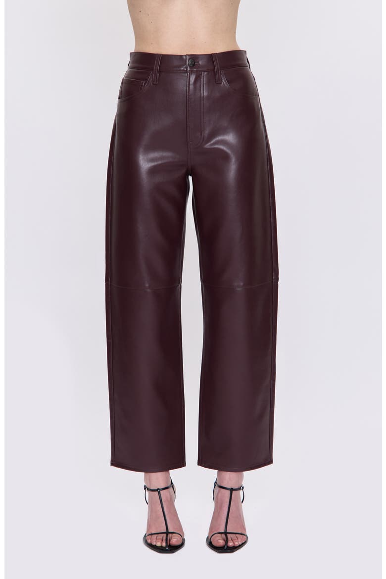 Jett Faux Leather Wide Leg Pants, Main, color, CABERNET