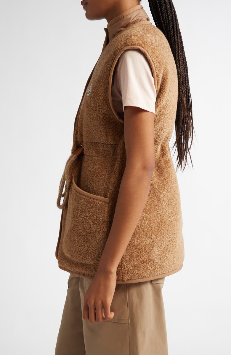 Moncler Bost Teddy Down Vest, Alternate, color, 