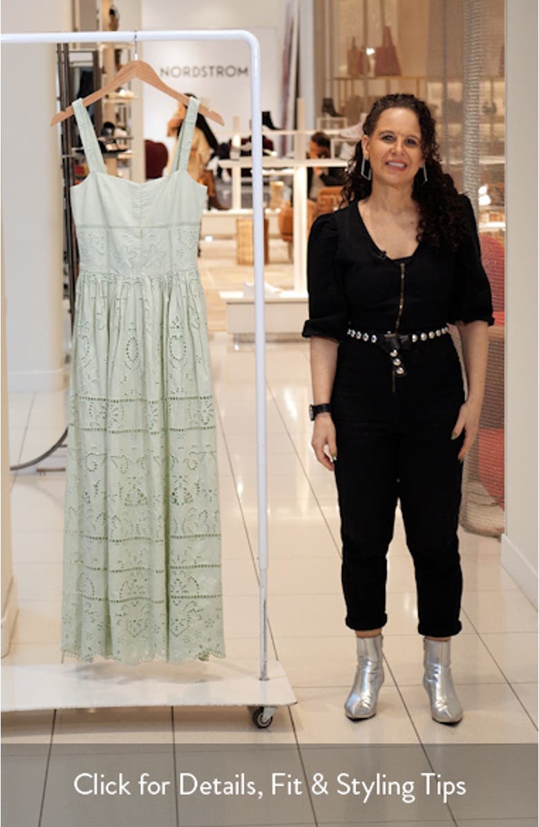 Anya Embroidered Cotton Maxi Dress, sales video thumbnail