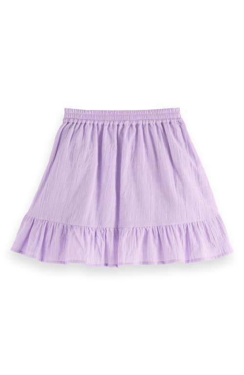 Scotch & Soda Kids' Textured Cotton Skirt In Bright Lavender
