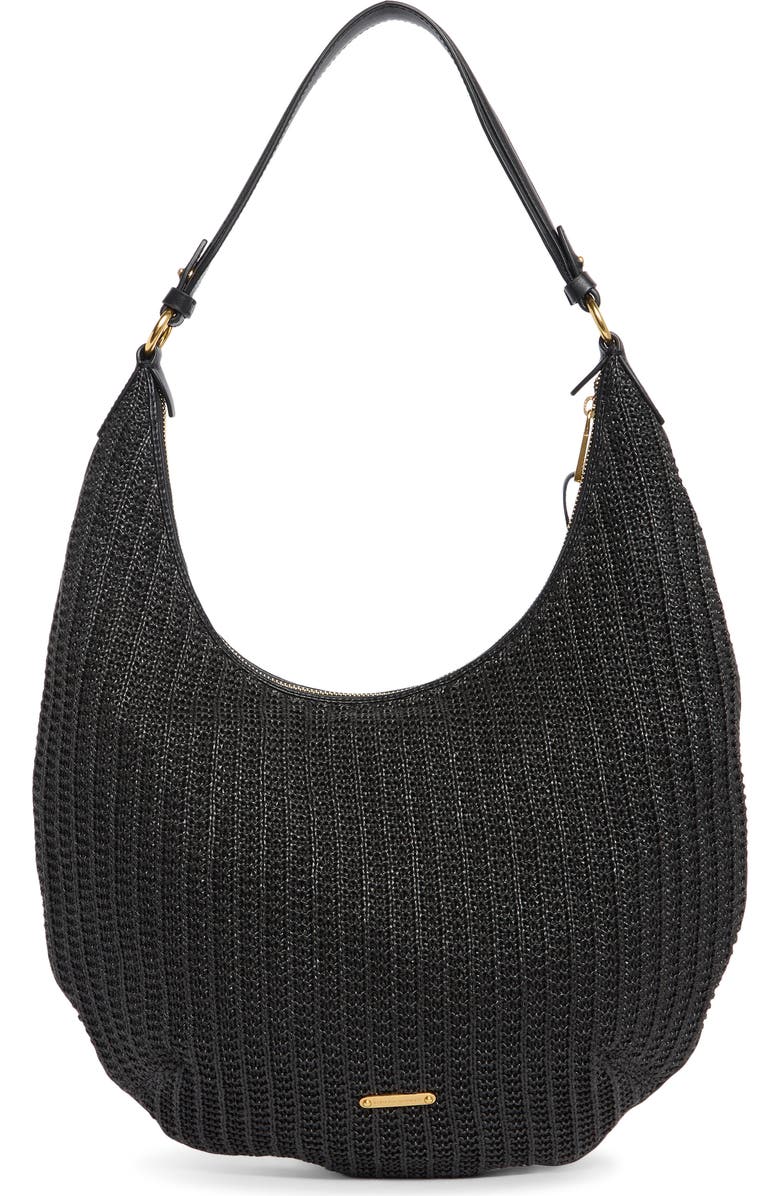 Rebecca Minkoff Darren Crescent Hobo Bag, Alternate, color, Black