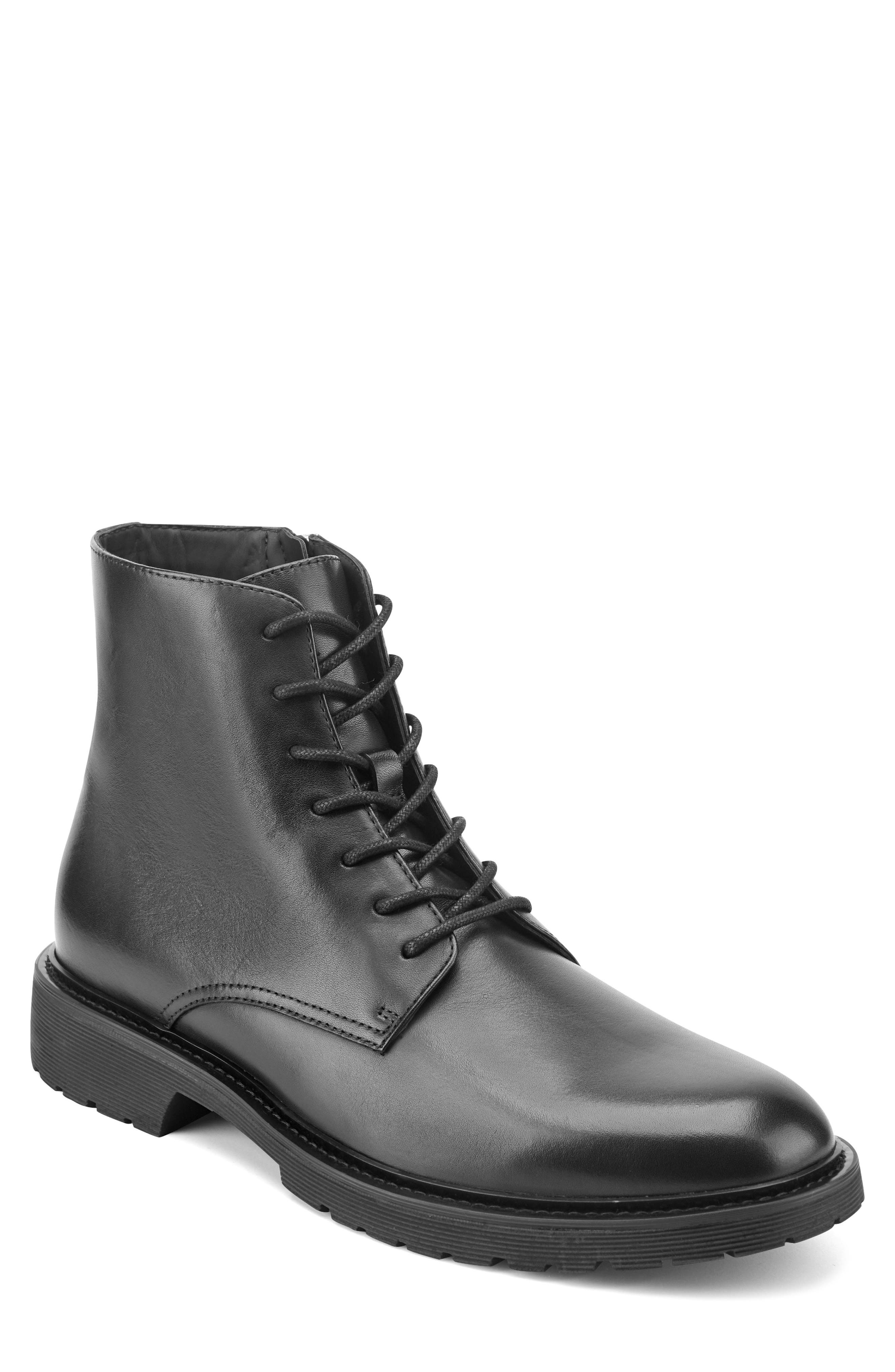 Dismon Leather Boot, Main, color, BLACK NAPPA LEATHER