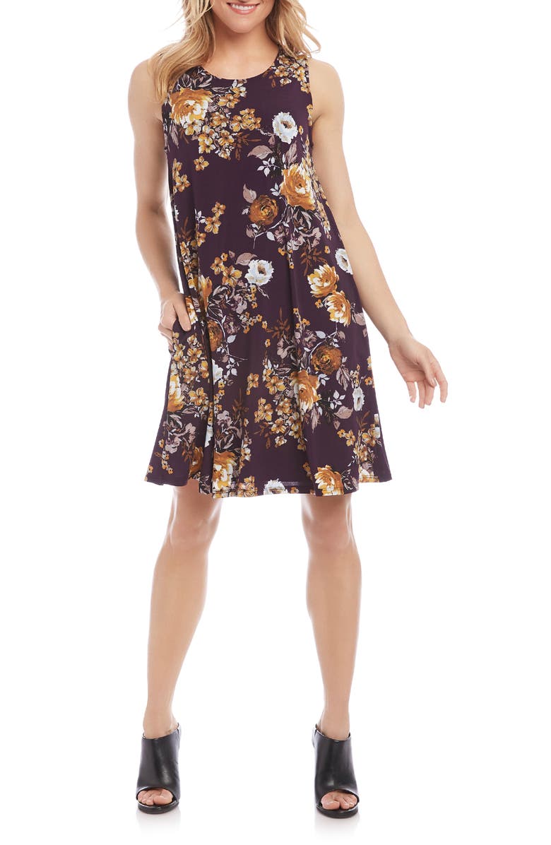 Karen Kane Chloe Floral Print Shift Dress, Main, color, 
