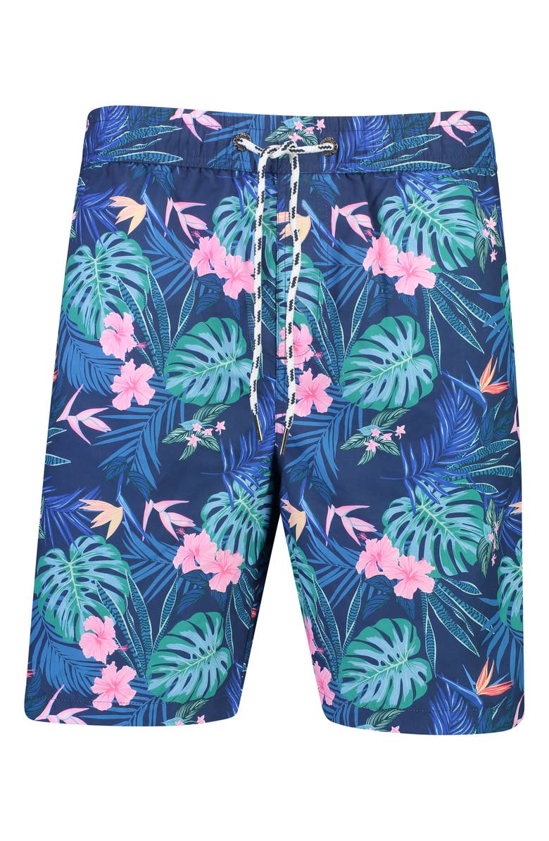 Snapper Rock Tropical Rainforest Volley Swim Trunks, Main, color,