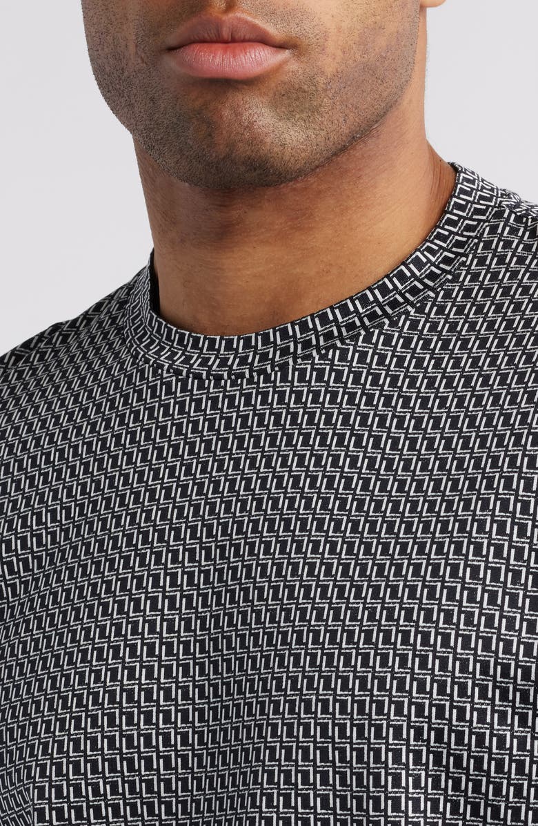 Emporio Armani Geo Box Lyocell & Cotton T-Shirt, Alternate, color, Solid Blue Navy