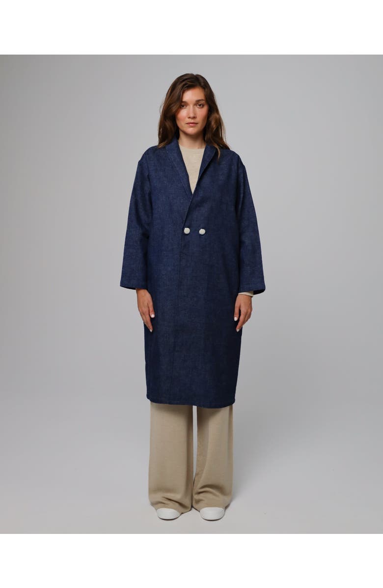 JUANA Denim Atelier Trench Coat, Alternate, color, Denim