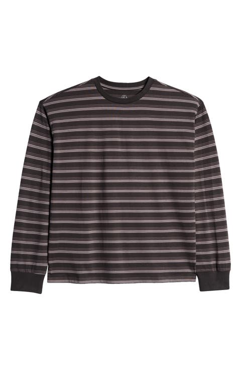 Kids' Stripe Long Sleeve Cotton T-Shirt (Big Kid)