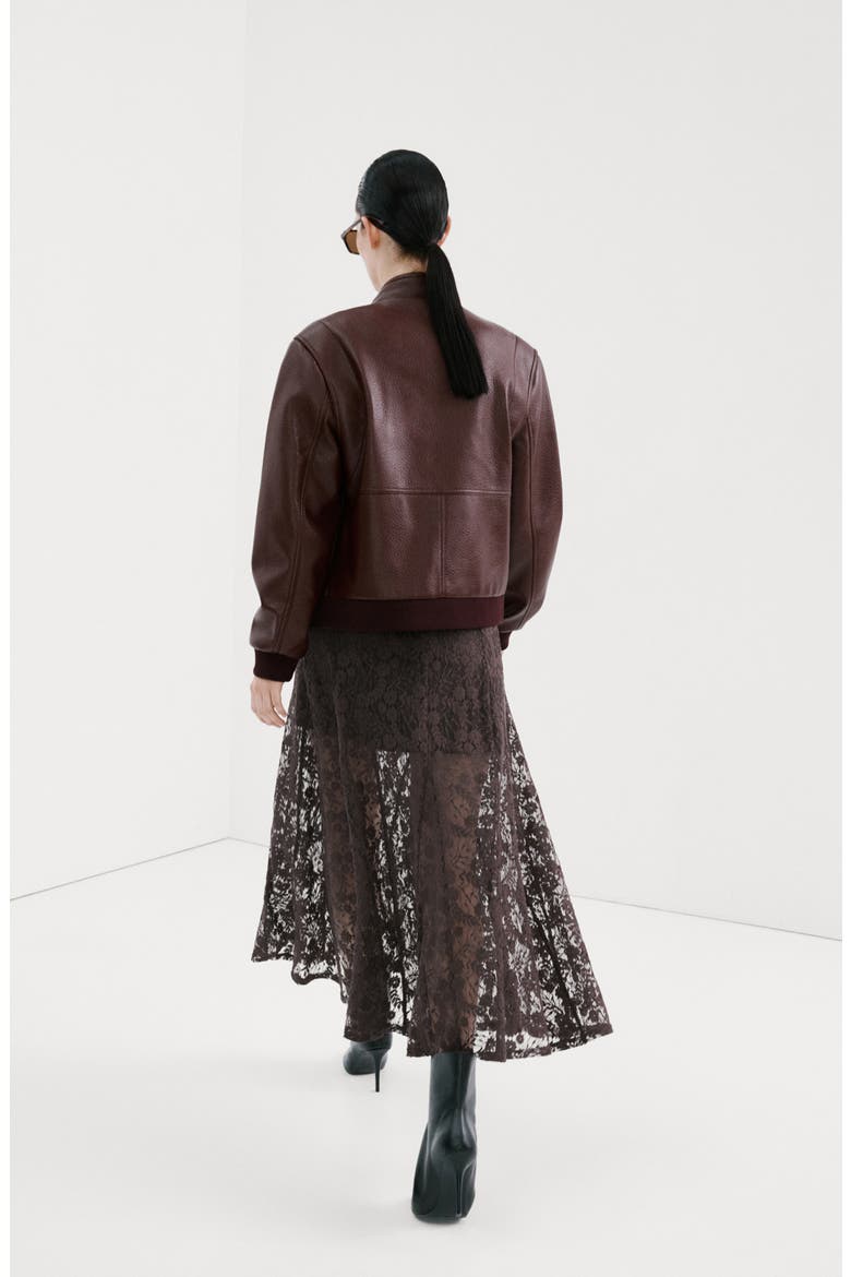 Faux Leather Jacket, Alternate, color, MAROON