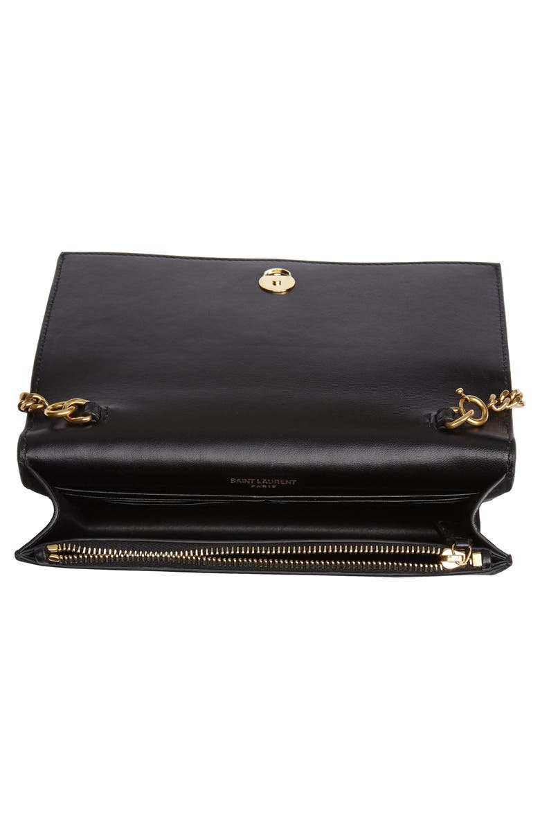 Saint Laurent Kate Beaded Wallet on a Chain, Alternate, color, 