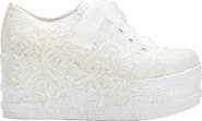 Forever & Always Shoes Claudine Lace Bridal Platform Sneakers