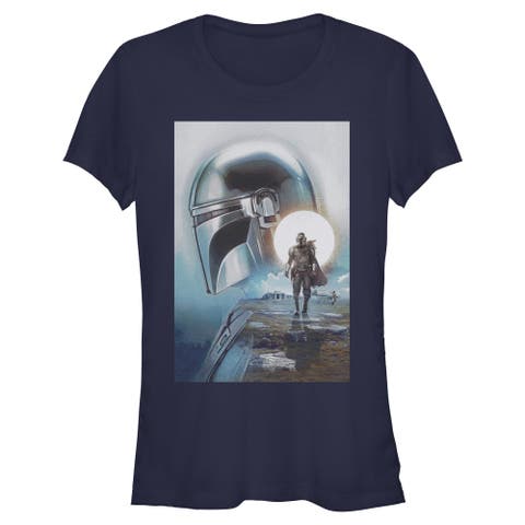 Junior's Star Wars The Mandalorian and Grogu Din Djarin and The Child Poster  Graphic T-Shirt