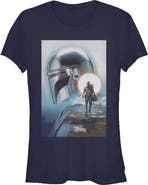 Star Wars: The Mandalorian and Grogu Junior's Star Wars The Mandalorian and Grogu Din Djarin and The Child Poster  Graphic T-Shirt