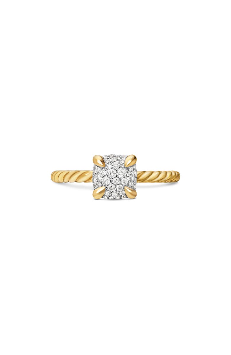 David Yurman Chatelaine<sup>®</sup> Ring in 18K Gold with Pavé Diamonds, Main, color, 