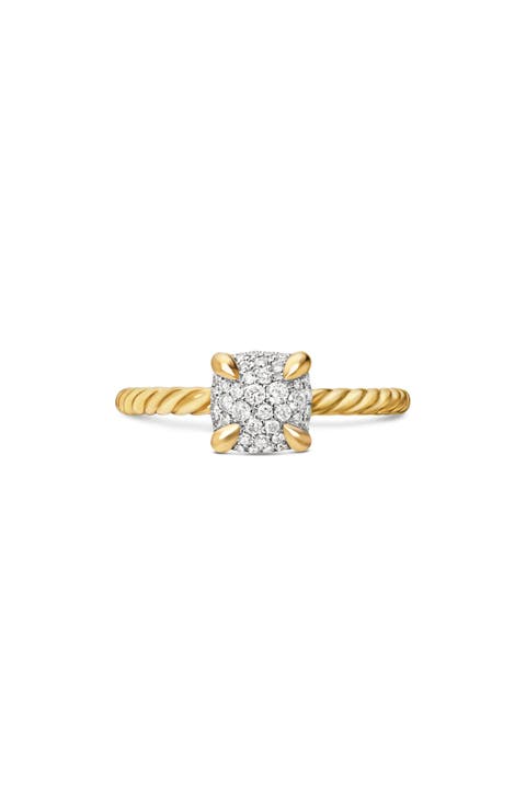 Chatelaine® Ring in 18K Gold with Pavé Diamonds