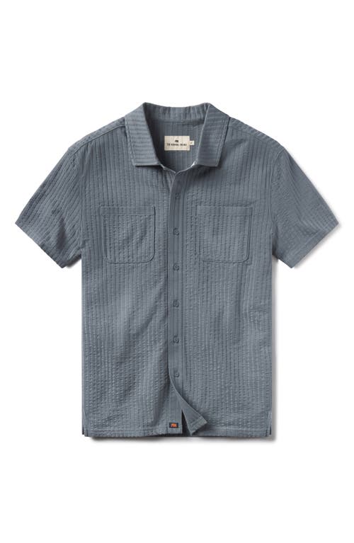 The Normal Brand Getaway Short Sleeve Knit Button-up Shirt In Waterloo
