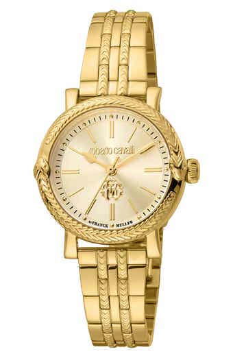 Roberto Cavalli by Franck Muller Swiss Quartz Mother-of-Pearl Bracelet Watch, 30mm