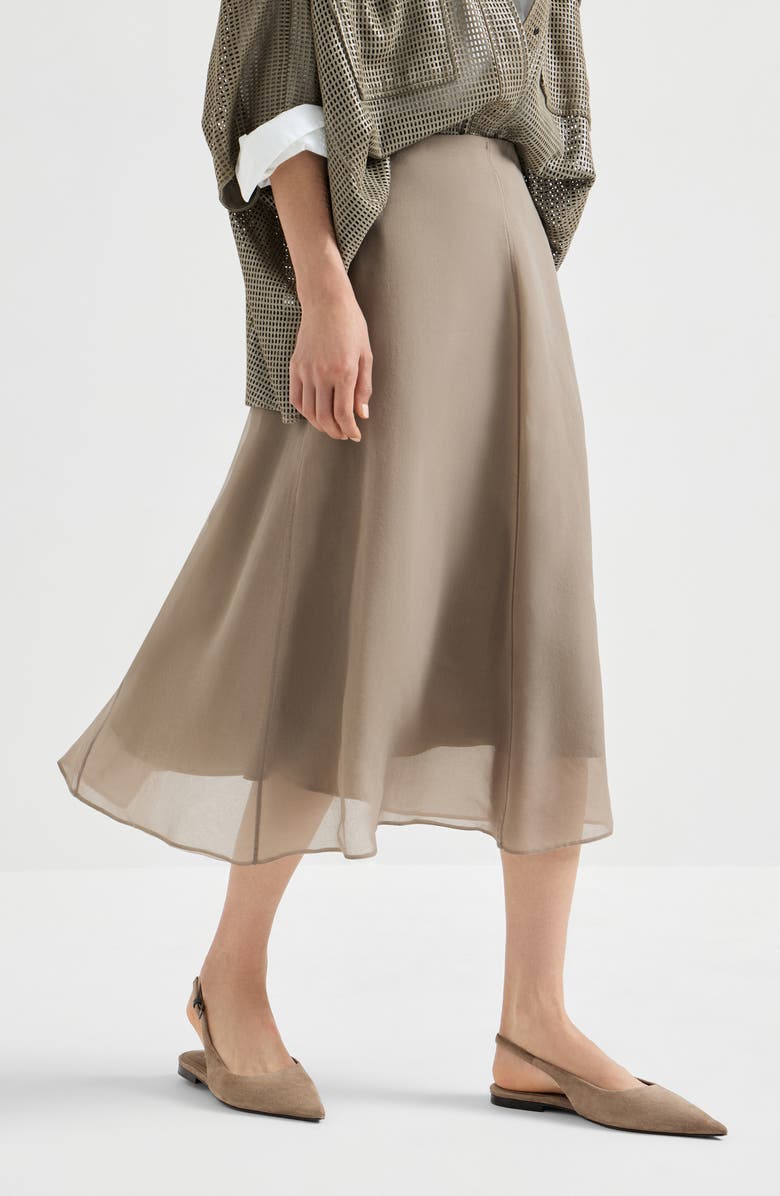 Brunello Cucinelli Circle skirt, Alternate, color, Rope