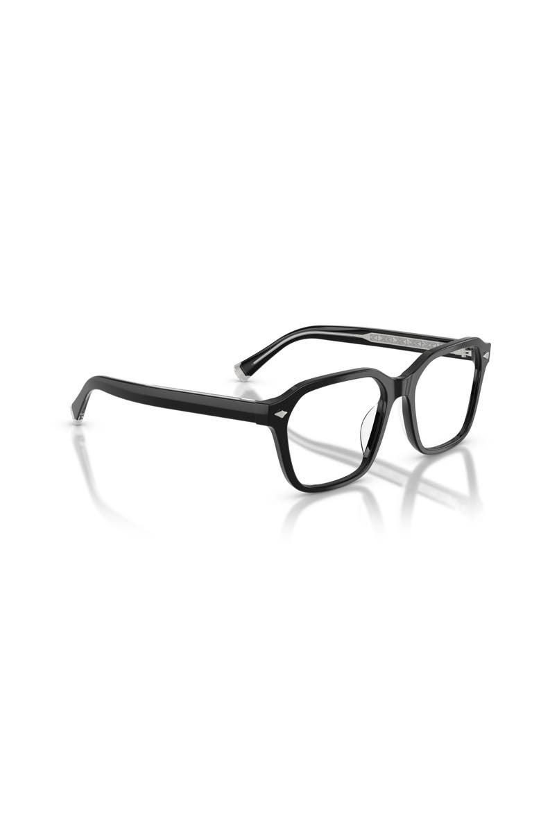 Brunello Cucinelli 53mm Rectangle optical glasses, Alternate, color, Black
