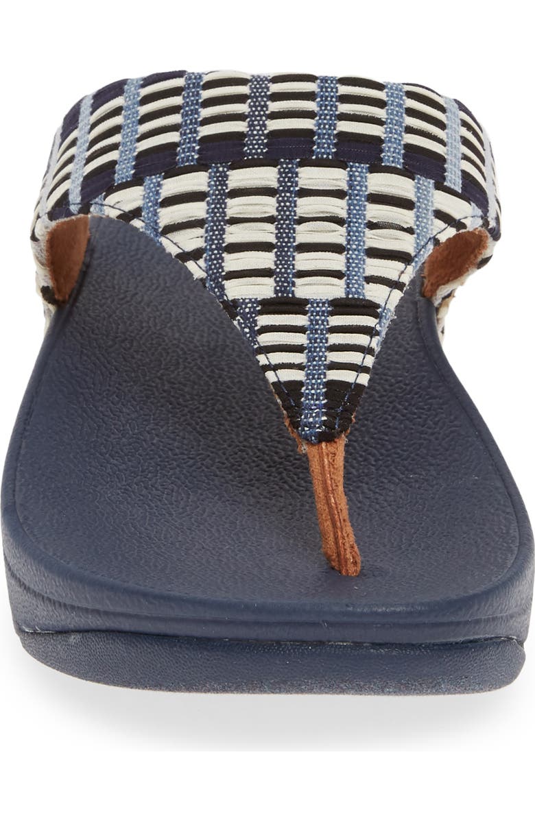 FitFlop Lulu Art Denim Wedge Flip Flop, Alternate, color,