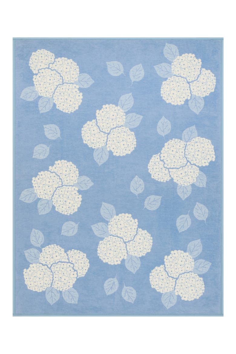 Hydrangeas Bluebell Throw Blanket, Alternate, color, BLUE